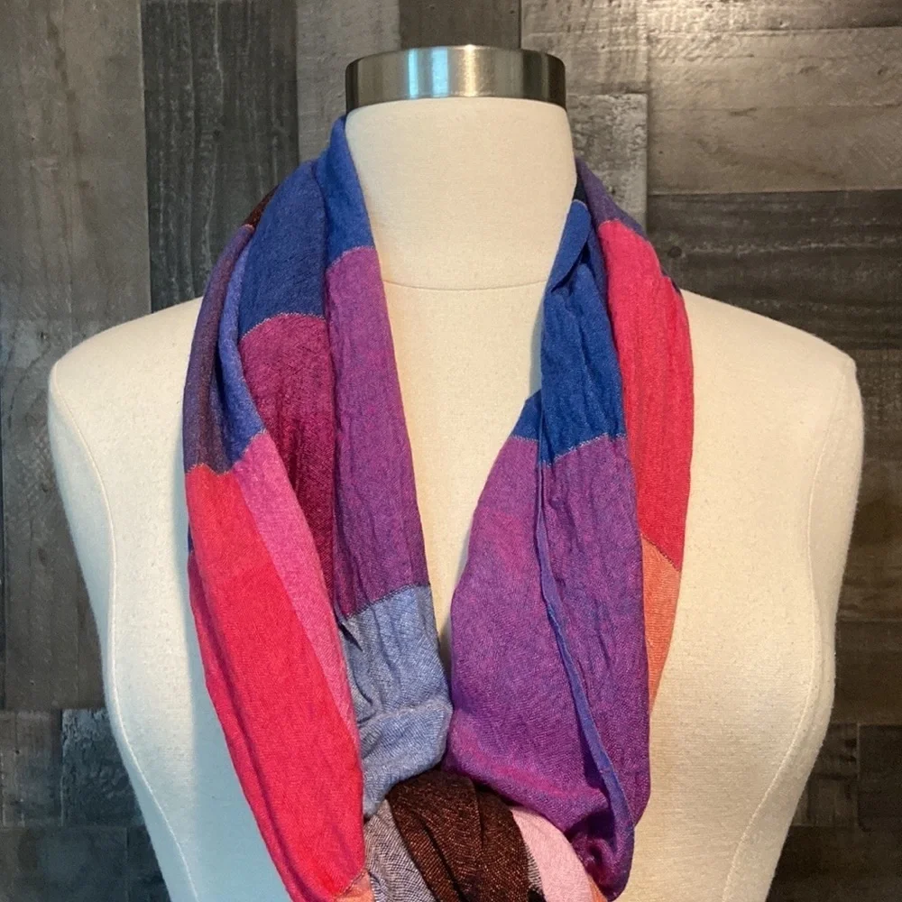 Rainbow patchwork scarf floral embroidery quiet luxury resortwear glam vacation
